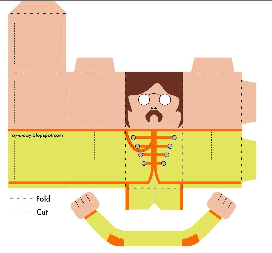 Muñecos de Los Beatles para imprimir y armar | diarioartesanal