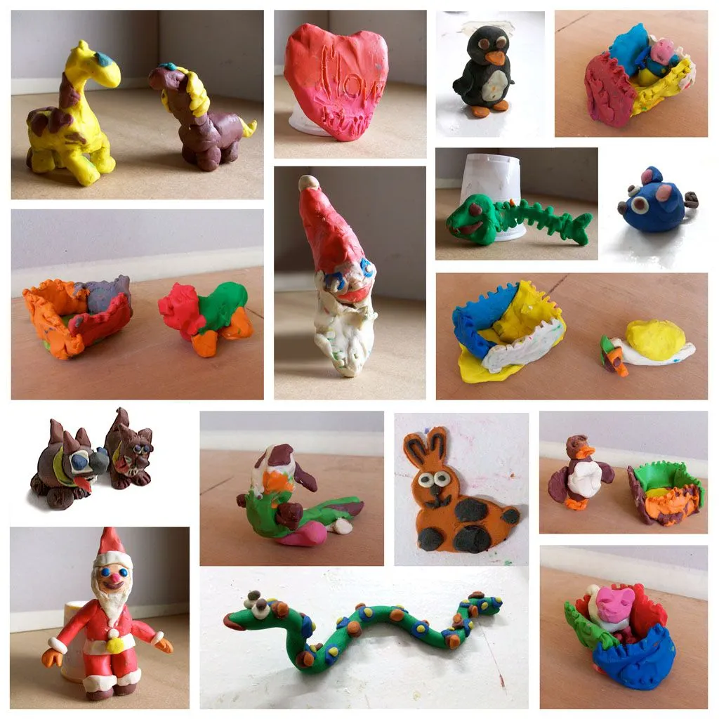 Muñecos con plastilina para niños - Imagui