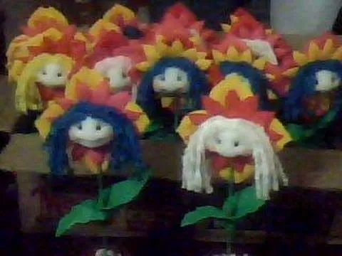 Muñecos Soft...flor en maceta 1/2 proyecto 9 - YouTube