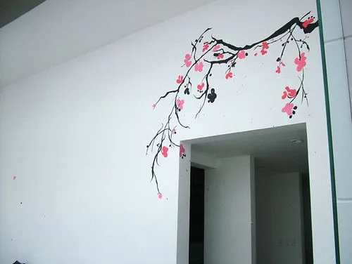 Mural de arbol de cerezo - Imagui