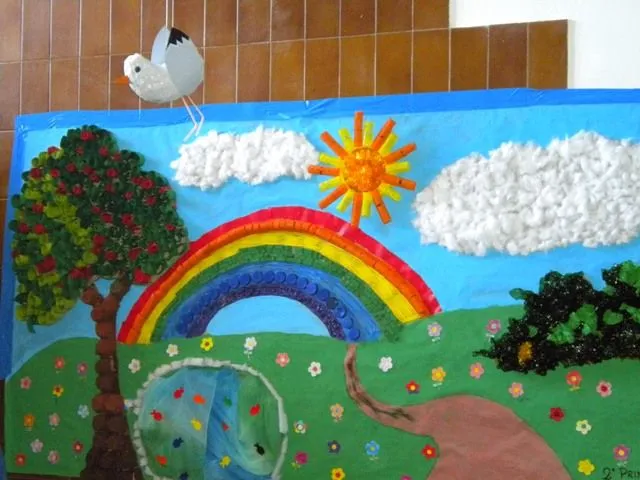 Mural de primavera para infantil - Imagui