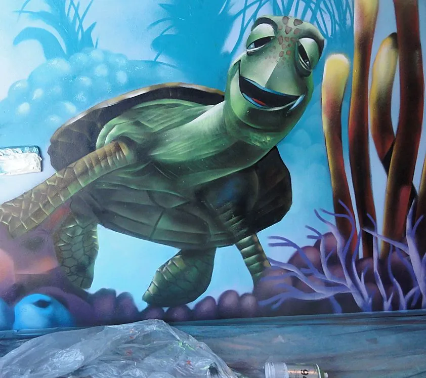 Mural Tortuga Nemo