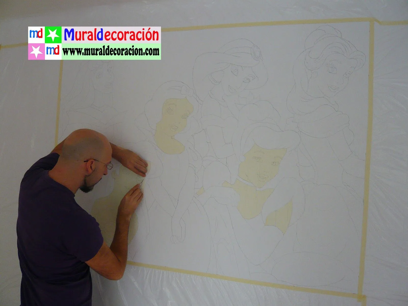 Murales Infantiles Aerografia: Mural Infantil Princesas Disney ...