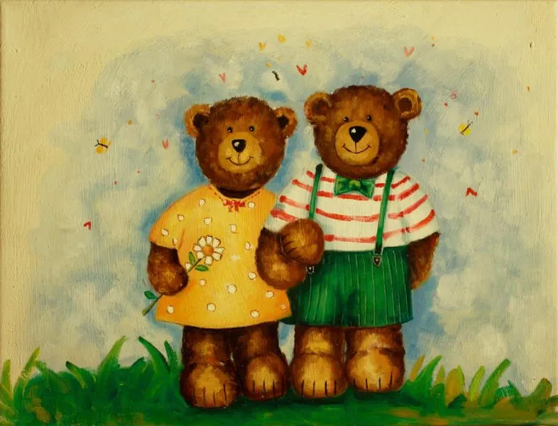 Murales Infantiles pintados a mano: cuadros infantiles al oleo