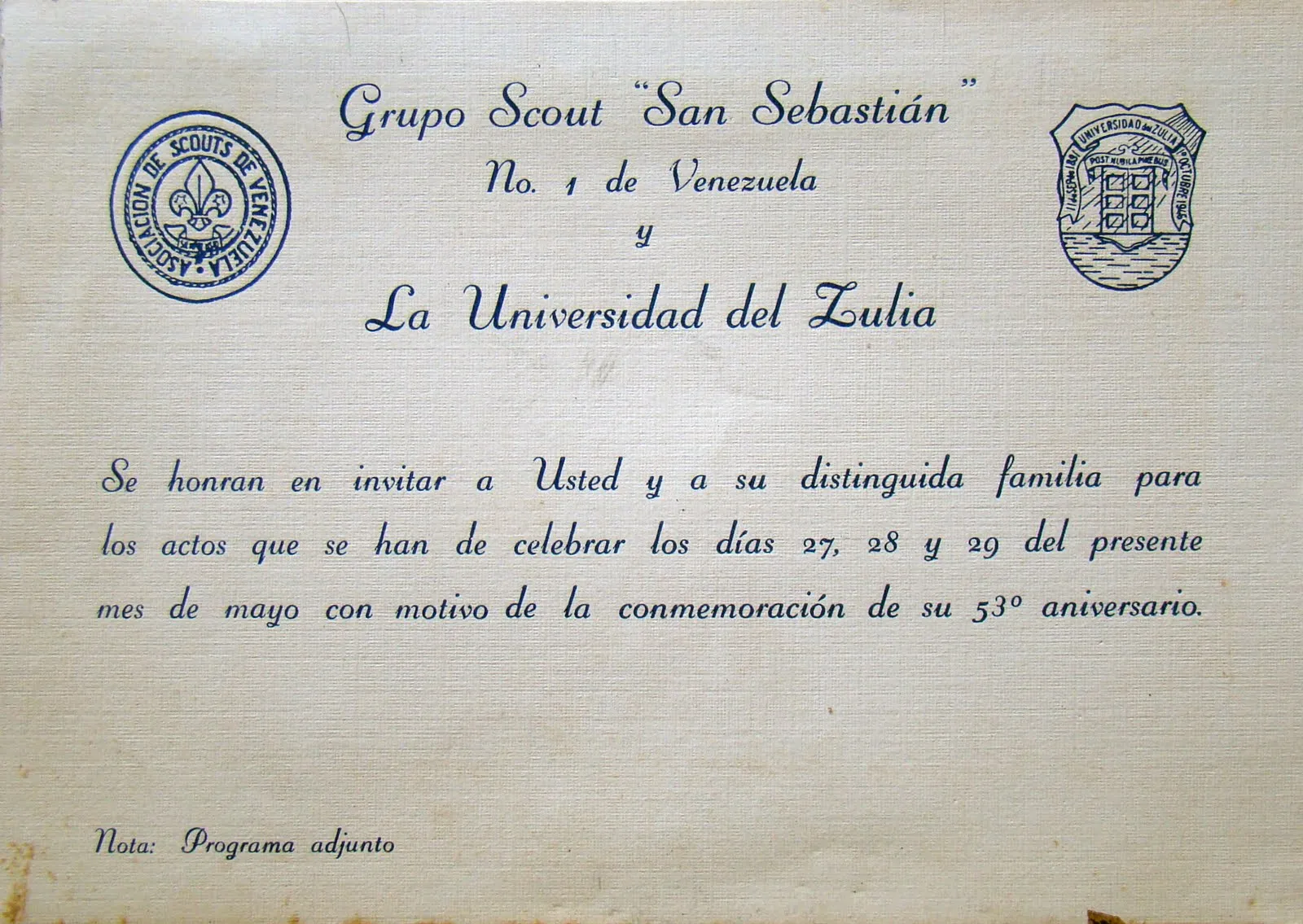 Museo Virtual Scouts Venezuela: LIII aniversario Grupo Scout San ...