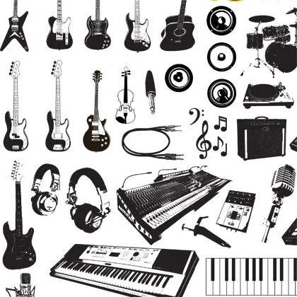 Music Instruments Vector Graphics Free vector in Adobe Illustrator ...