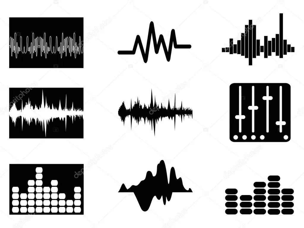 Music soundwave icons set — Stock Vector © huhulin #