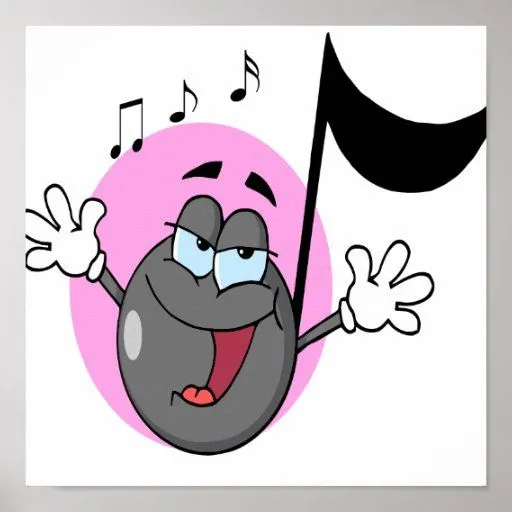 música linda del canto personaje de dibujos animad posters | Zazzle