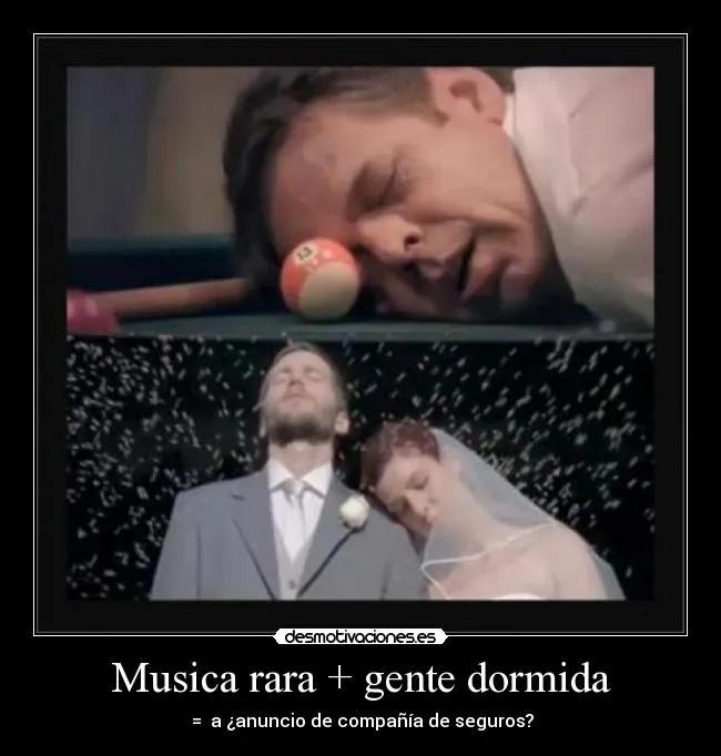 Musica rara + gente dormida | Desmotivaciones