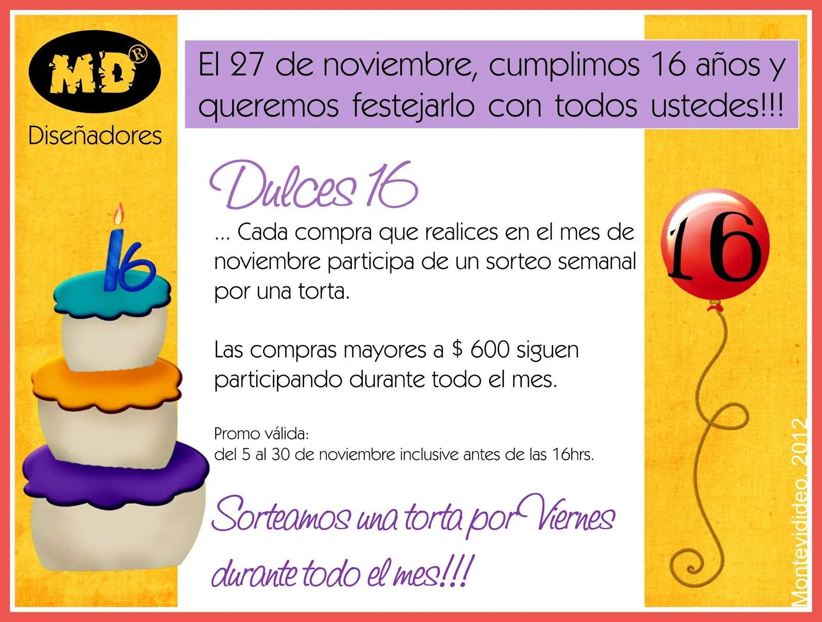 Musso Diaz Diseñadores: Mis Dulces 16 Años - Promo Noviembre 2012