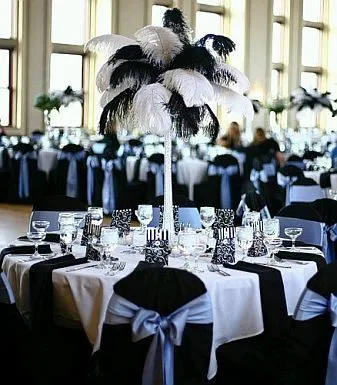 MuyAmeno.com: Centros de Mesa con Plumas, Decoración de Bodas