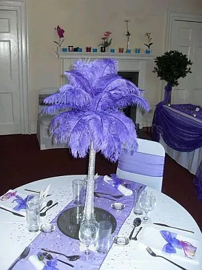 MuyAmeno.com: Centros de Mesa con Plumas, Decoración de Bodas