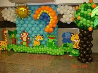 MuyAmeno.com: Fiestas Infantiles, Decoración Animales de la Selva ...