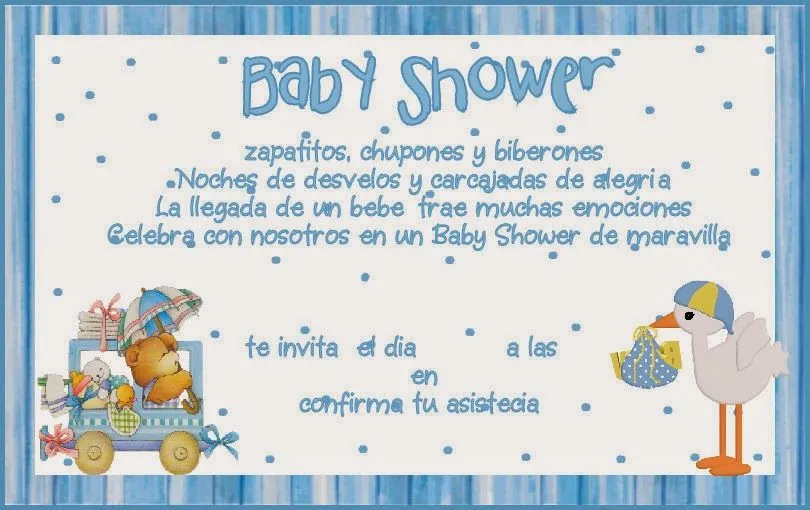 MuyAmeno.com: Tarjetas e Invitaciones de Baby Shower para Niños ...