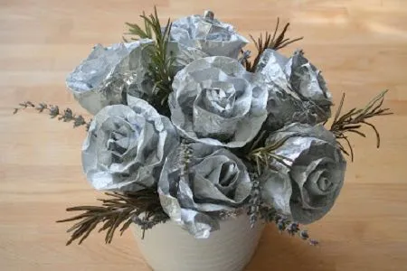 MuyVariado.com: Cómo Hacer Flores de Papel Aluminio, Paso a Paso ...