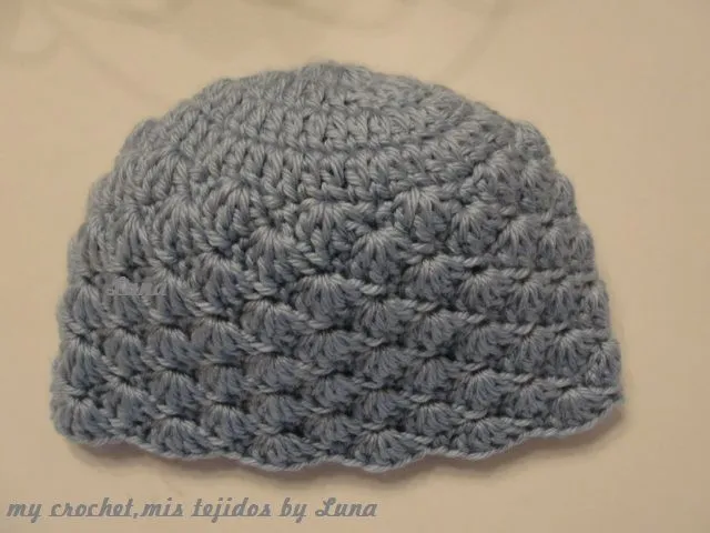 My Crochet , Mis Tejidos: Baby hat and tutorial / Gorro para bebe ...