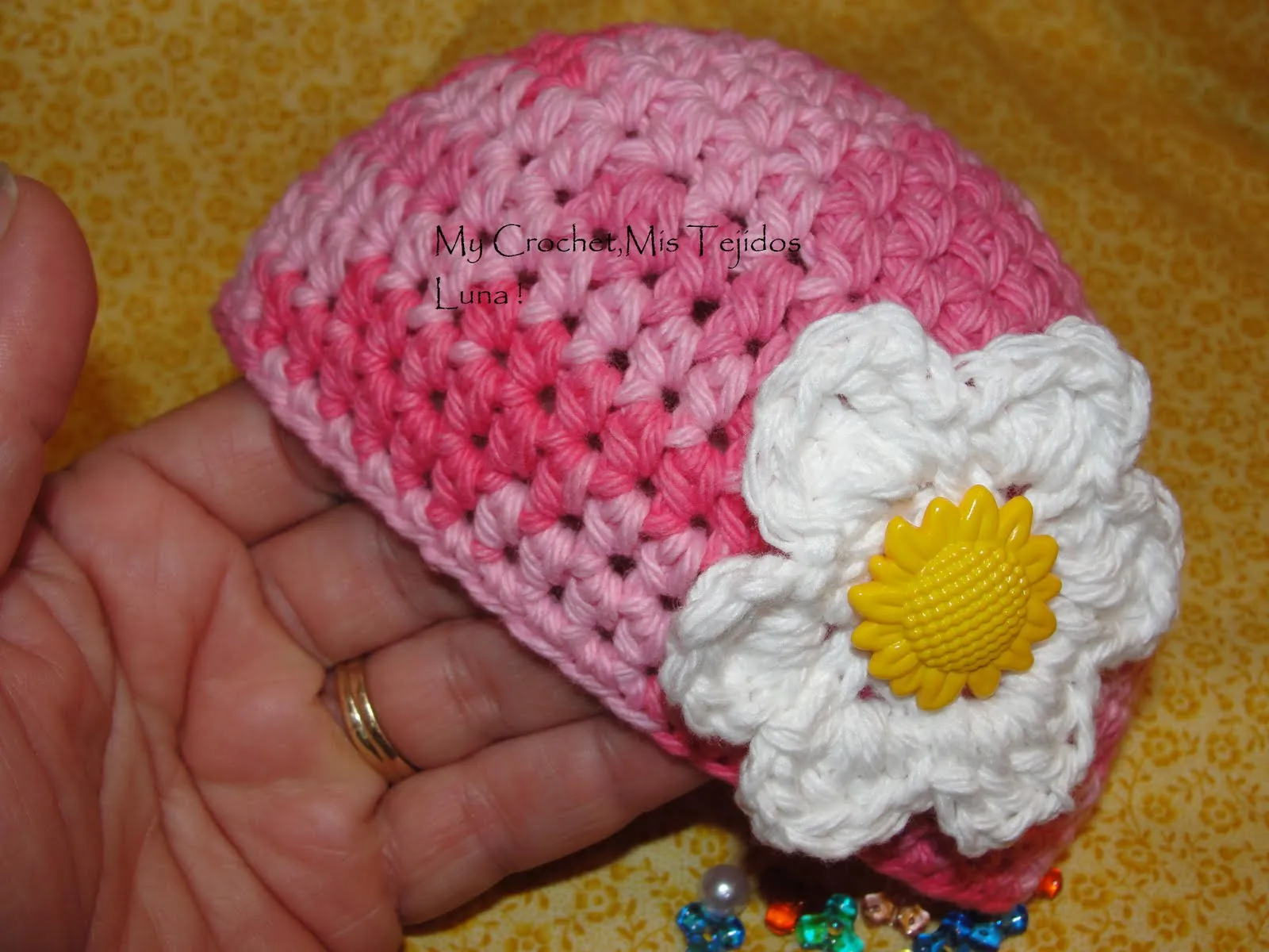 My Crochet , Mis Tejidos: Gorro para mi sobrinita.Les Gusta?