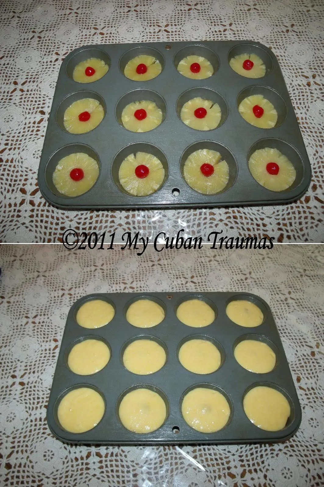 My Cuban Traumas: Pineapple Upside down Cupcakes