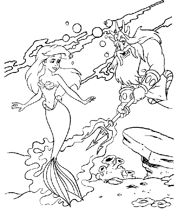 My Family Fun - Coloring Page Ariel the Siren