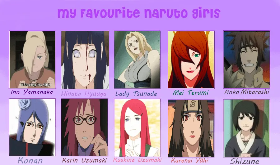 My Favorite Naruto Girls! by TeamShikaIno on deviantART