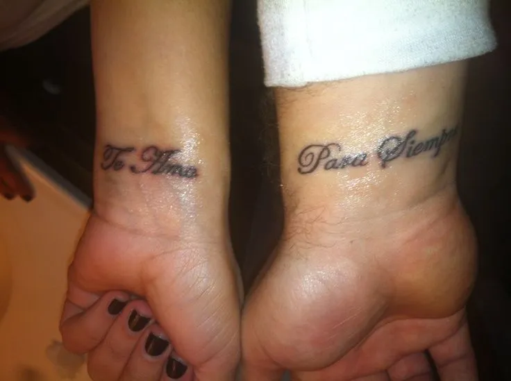 My husband and I just got this couples tattoo. "Te amo para ...