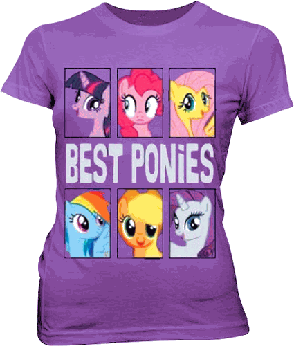 My Little Pony Best Ponies Character Frames Juniors Grape Purple T ...