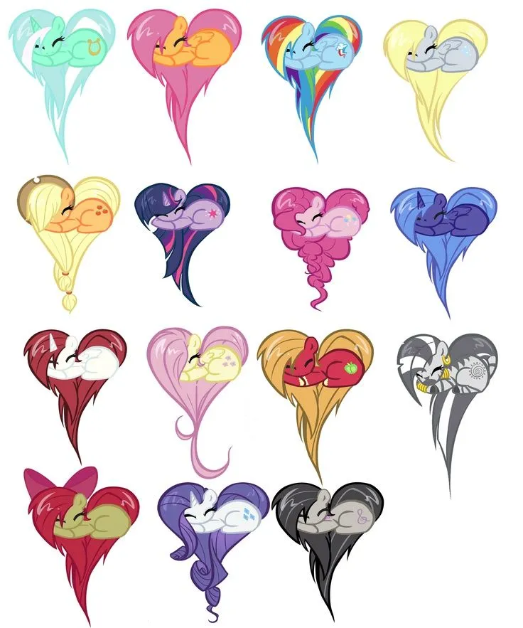 My Little Pony heart shaped ponys | MLP:FIM | Pinterest