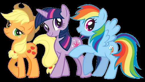 Imagen - Applejack, Twilight Sparkle and Rainbow Dash.png - My ...