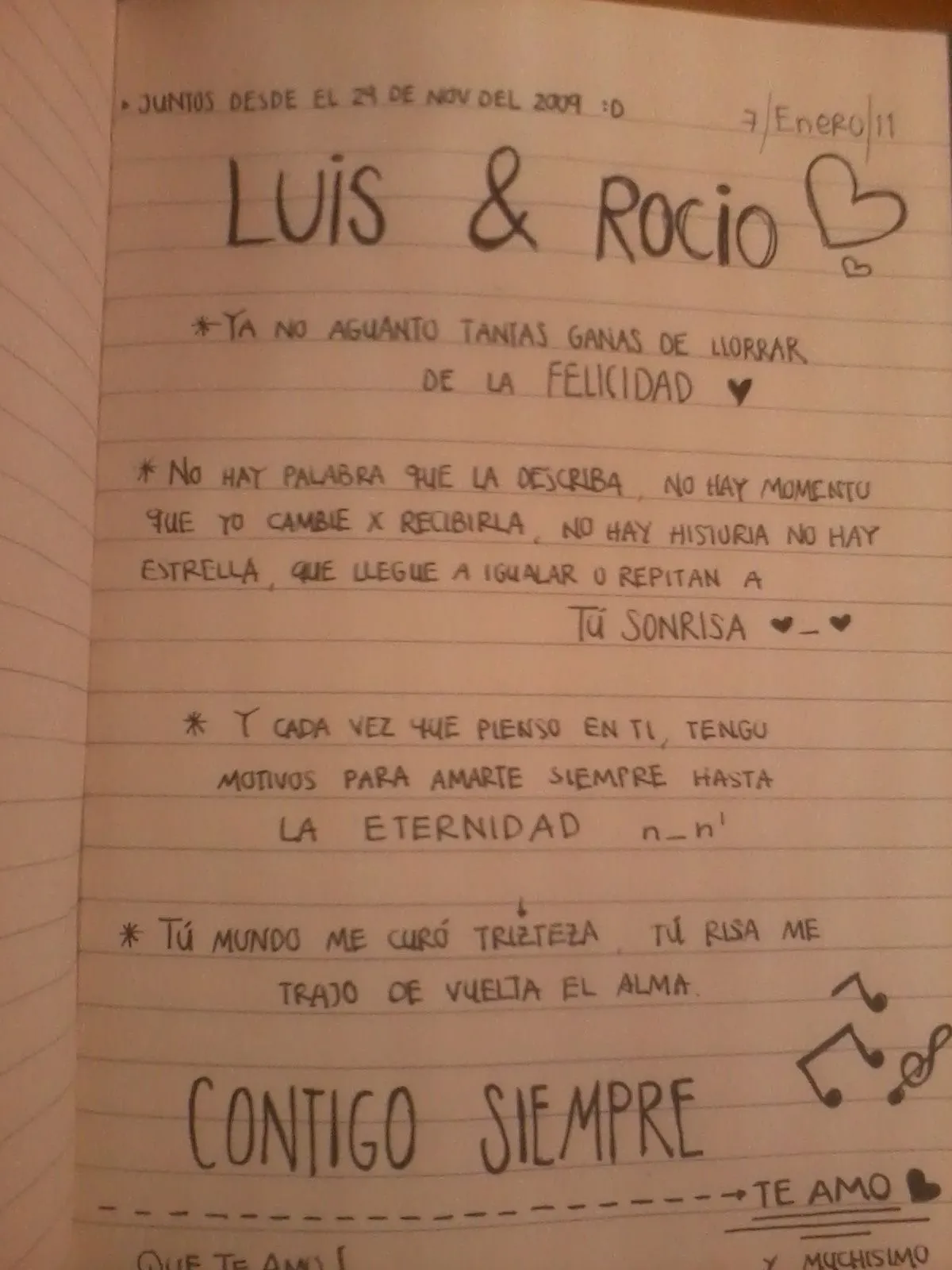 My missing puzzle piece'♥: Notas de amor