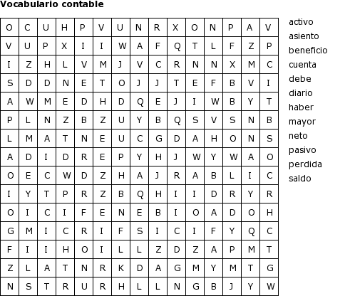 my pen: SOPA DE LETRAS