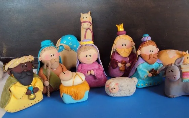 Nacimiento pasta flexible - Imagui