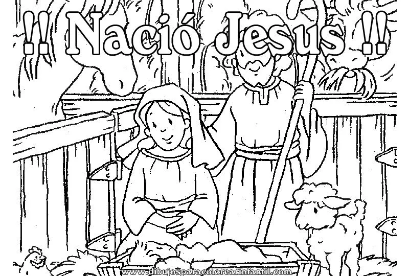 Nacio Jesus para colorear - Dibujos de Nabidad ~ Dibujos para ...