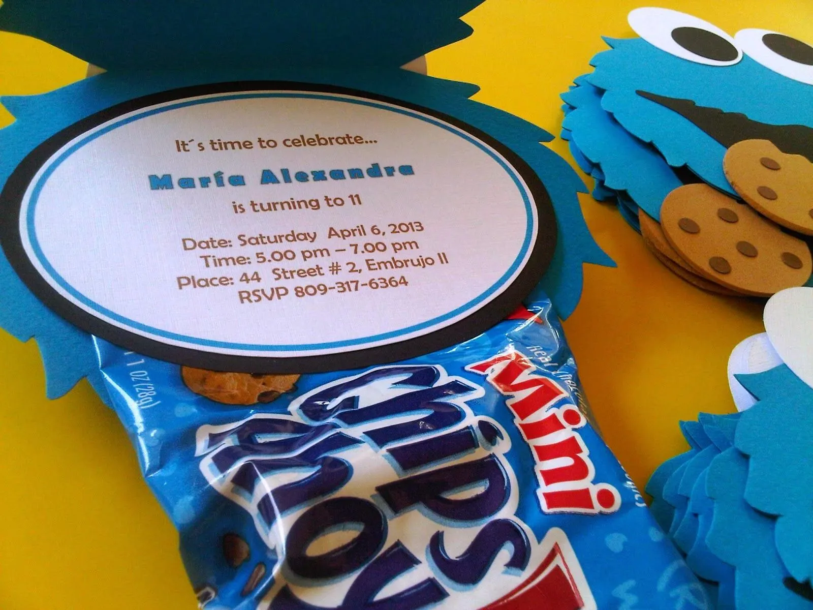 NADetalles : INVITACIONES COOKIE MONSTER