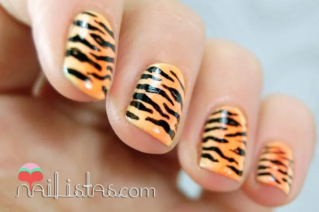 Nailistas: Uñas decoradas con animal print // Manicura de Tigre