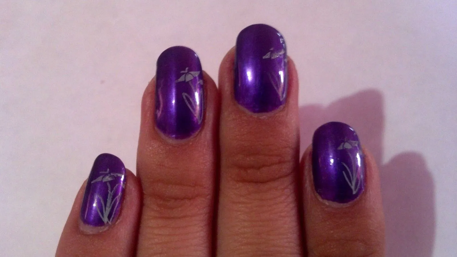 Nails by Tenshi: Primavera en morado