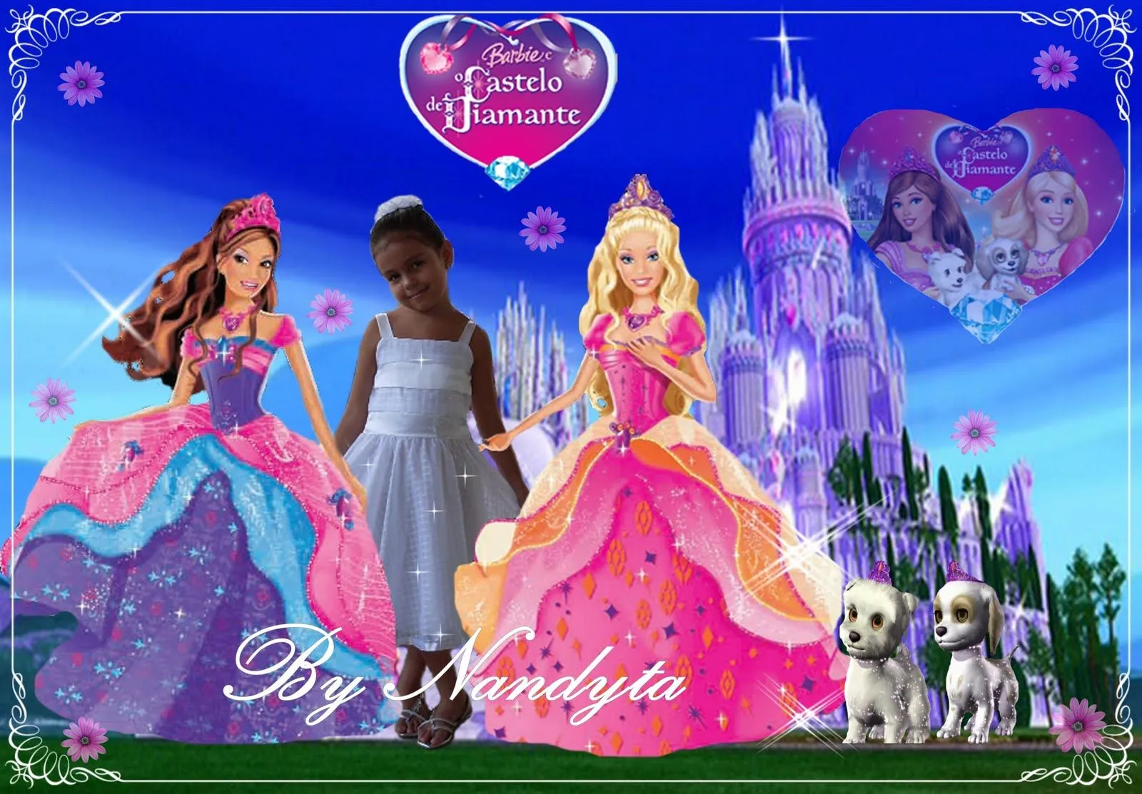 Nandyta Fazendo Arte: Niver Barbie Castelo de Diamante