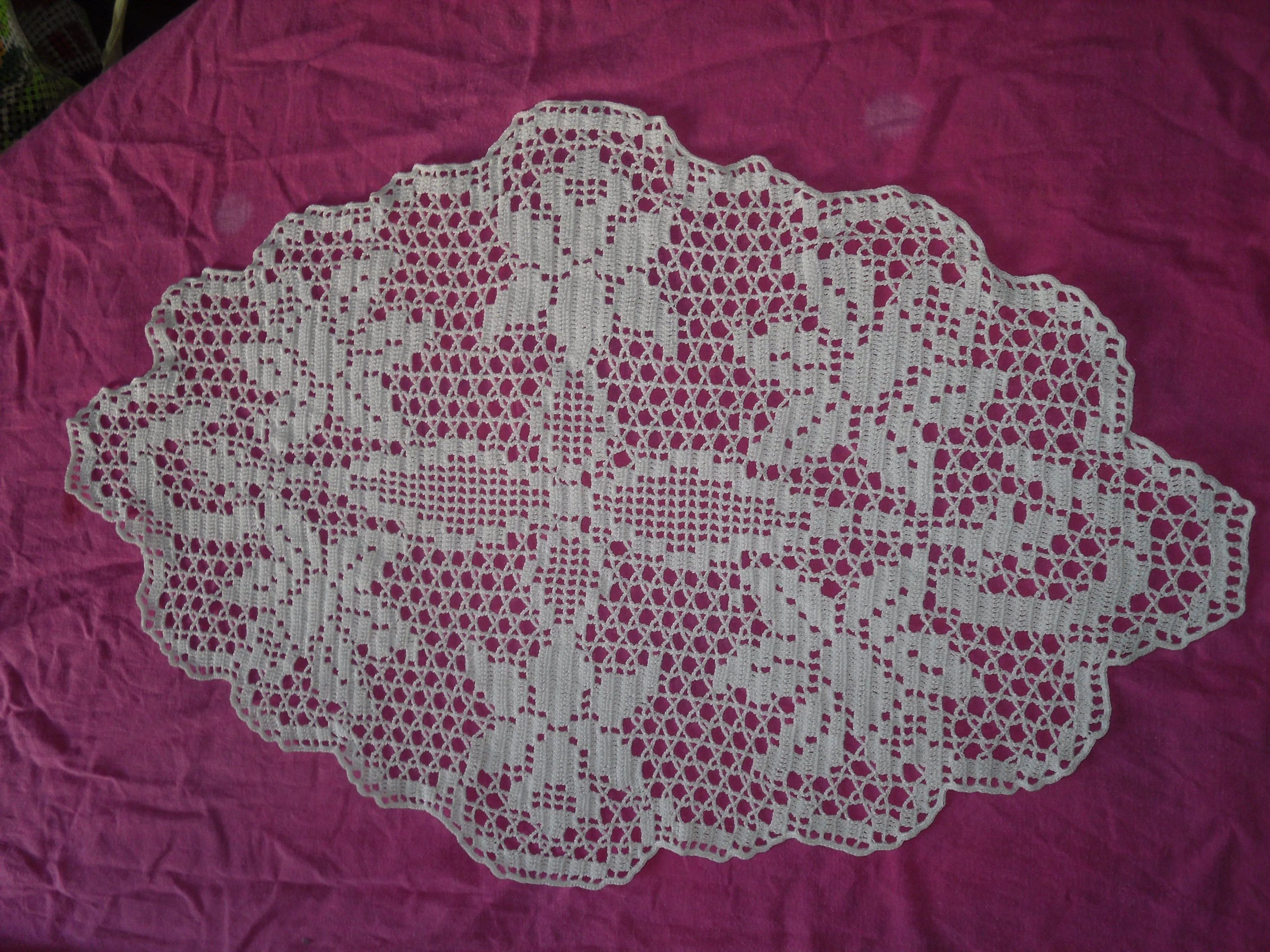 Napperon Au Crochet Fait Main 63 Cm Pictures