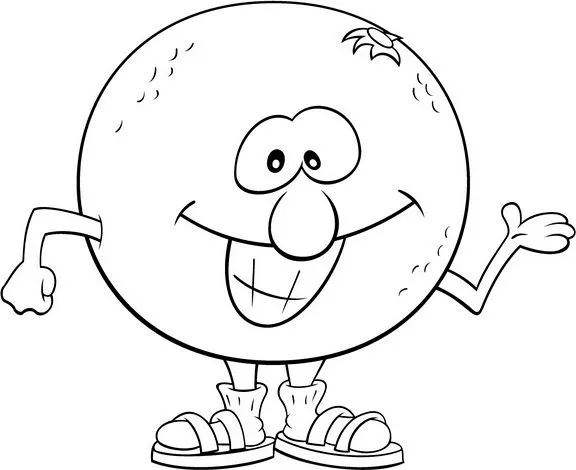 Naranja para colorear para niños - Imagui