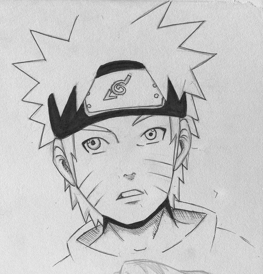 Naruto Sketch Black and White by ~blackList90 on deviantART