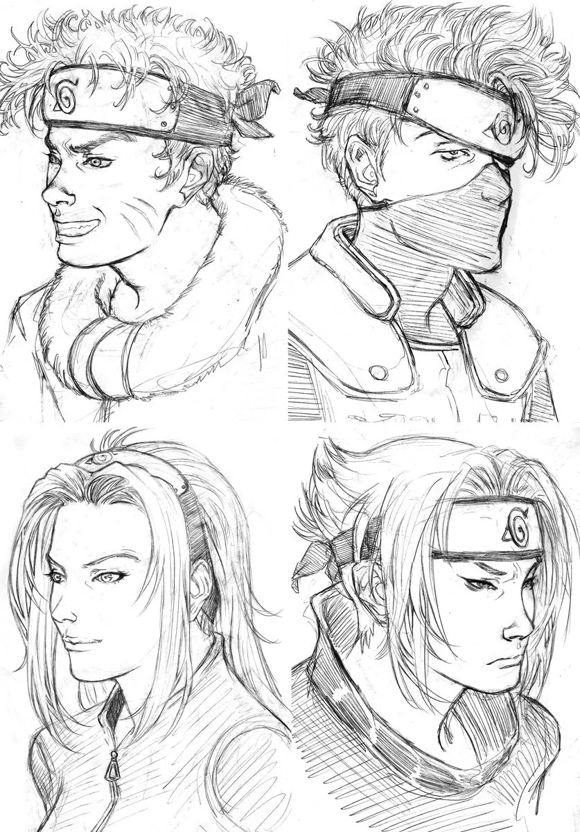 Naruto Sketches by ~nonwings on deviantART