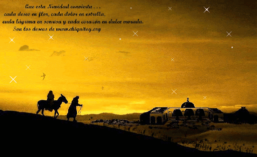 navidad gif estrella de belen y navidad sobre el poblado de chiquitoy ...