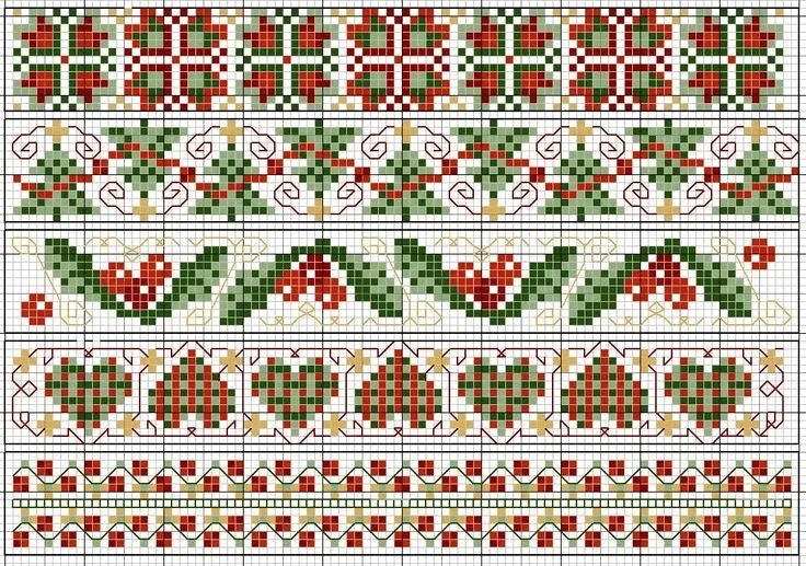 8 - navidad - lilitaller1205 | Muestrario punto de cruz, Cenefas punto de cruz, Manteles punto de cruz