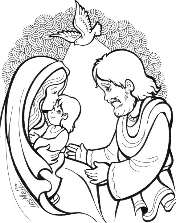 Navidad Sagrada Familia Dibujos Para Colorear Pictures