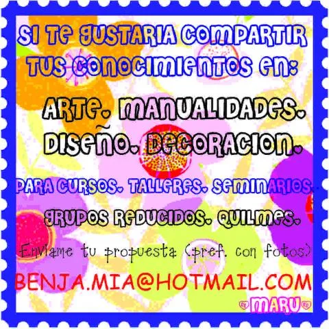 Se necesitan profesoras de arte, manualidades, diseño, decoración ...