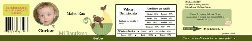 Etiquetas para frascos de gerber gratis - Imagui
