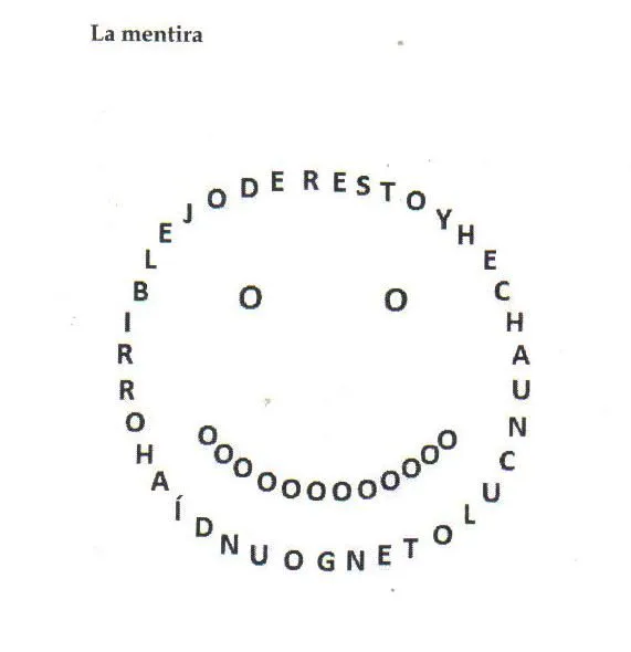 Neorrabioso: "La mentira", caligrama de ADA MENÉNDEZ