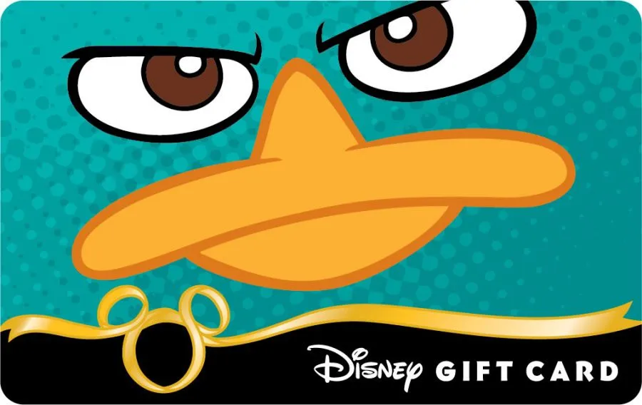 New 'Phineas & Ferb' Disney Gift Card Featuring Perry the Platypus ...