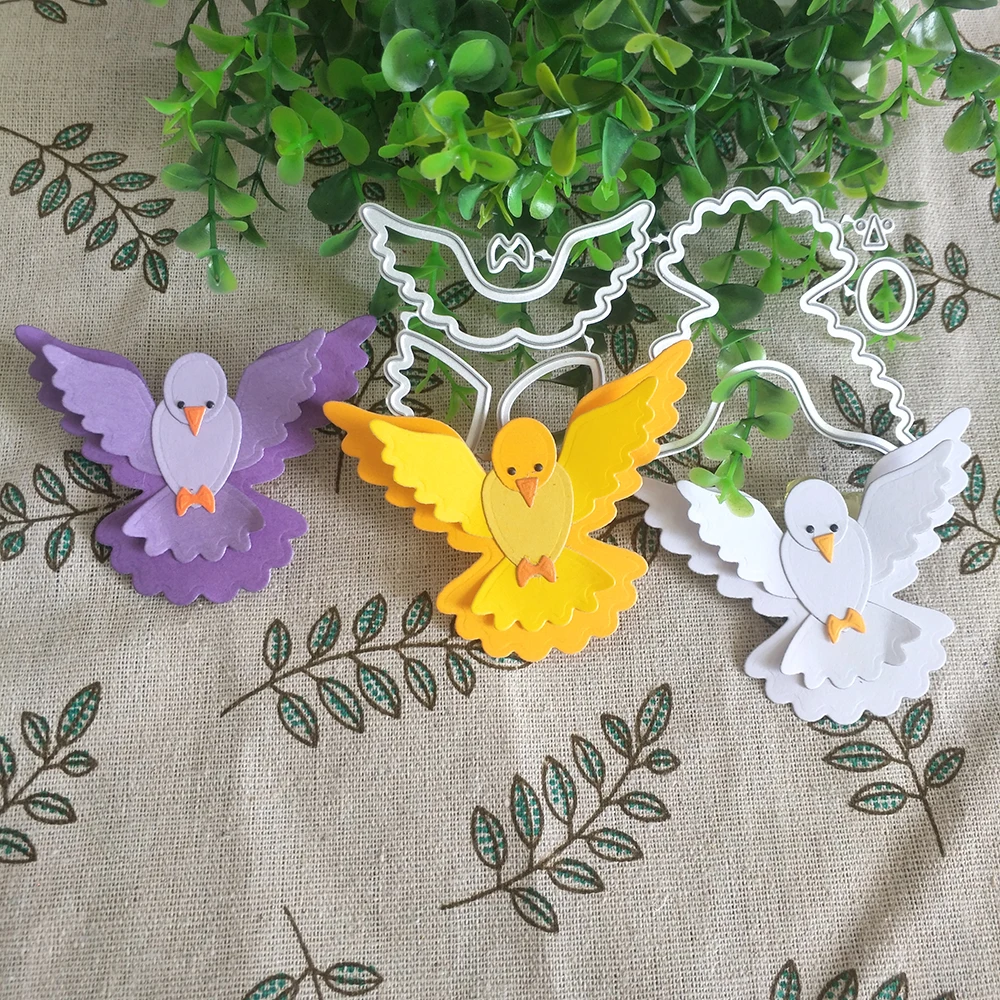 New cute 3D pigeon, bird metal cutting dies, used for DIY scrapbooking,  card making, photo album decoration, handmade crafts - AliExpress