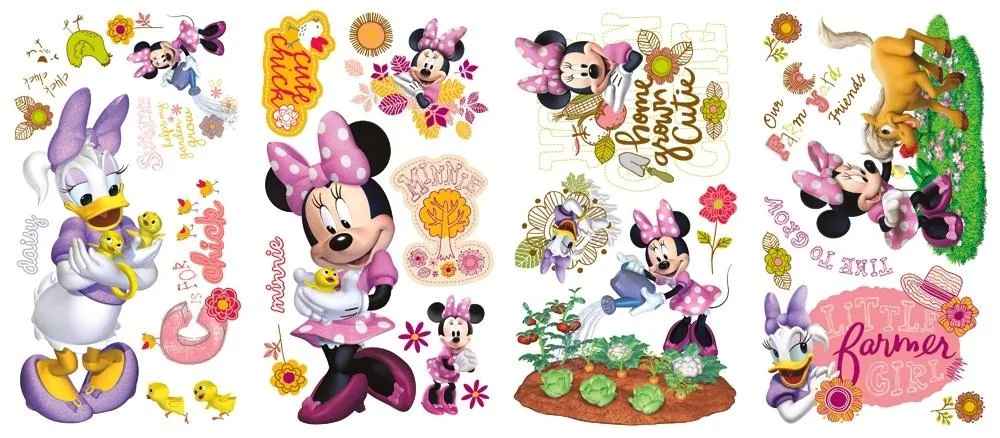 New Minnie Mouse Daisy Barnyard Cuties Wall Decals Disney Stickers ...