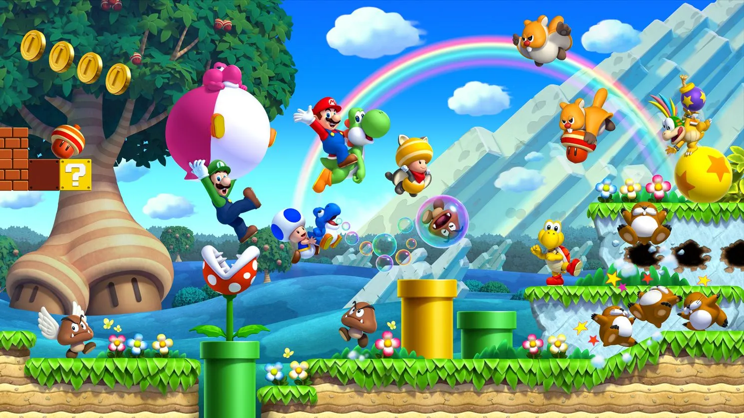 New super mario bros. U el trailer multiplayer | Tecknomano